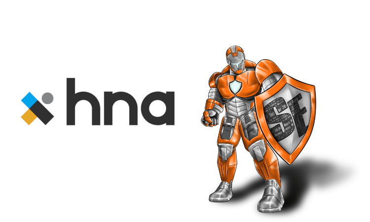 Logo d'HNA avec une image de Secure Exchanges