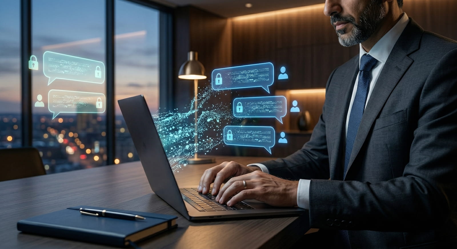 Secure and encrypted chat between professionals